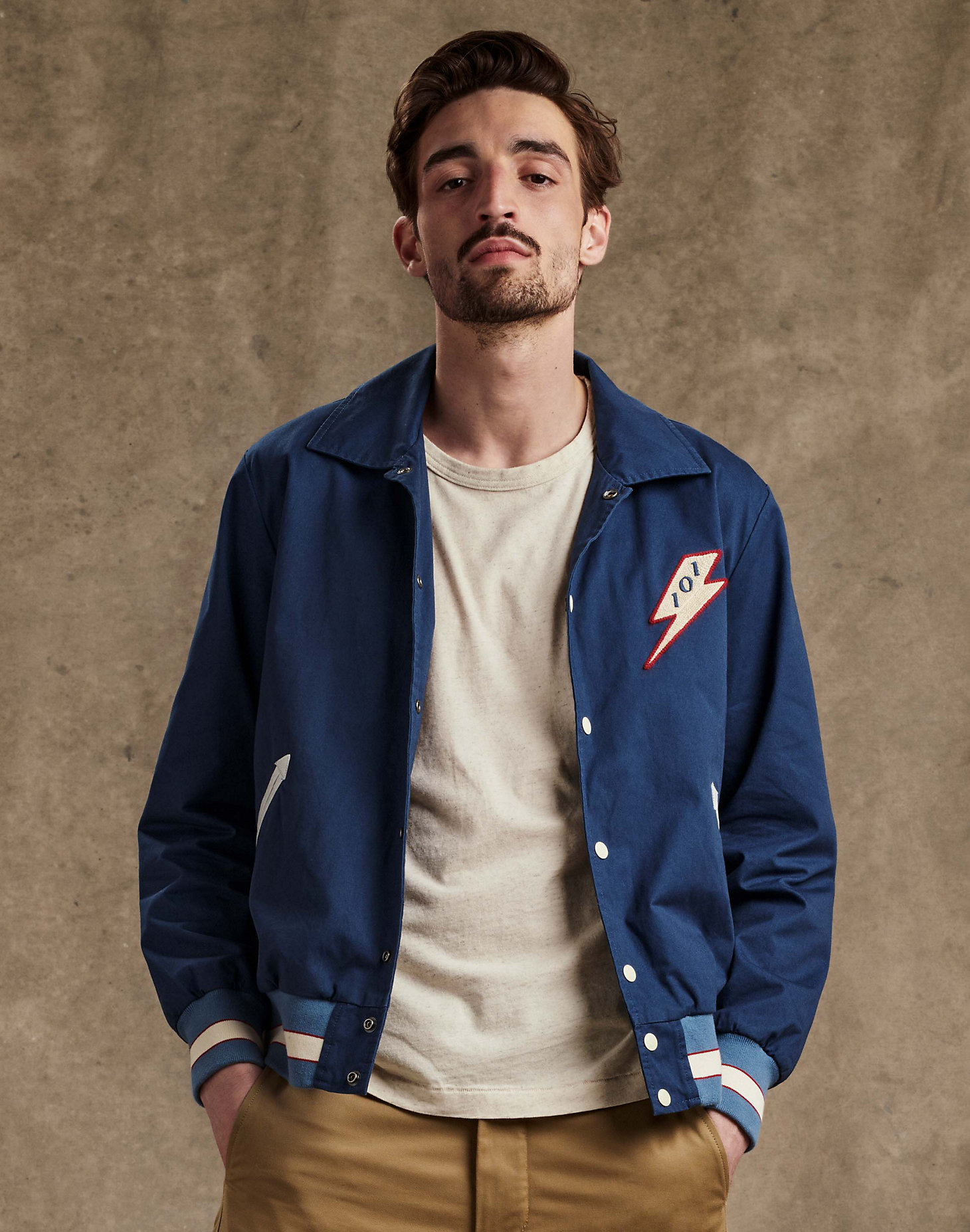 101 Bomber Jacket in Ensign Blue main view