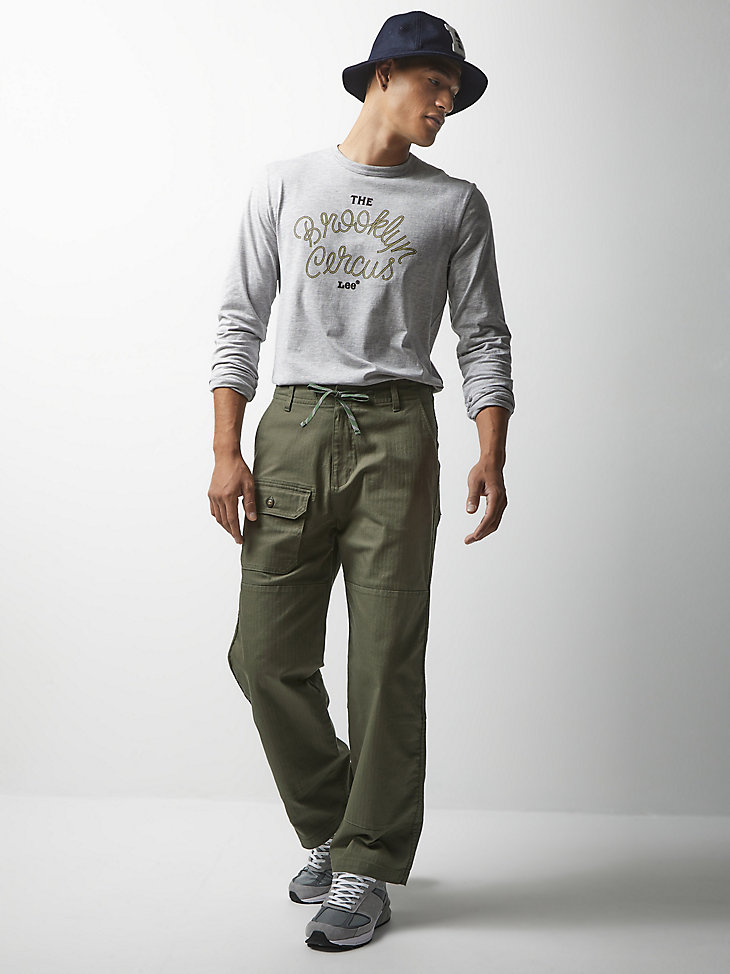 Lee® x The Brooklyn Circus® Drawstring Pant in Muted Olive alternative view 2