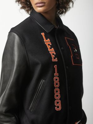 leather varsity jacket