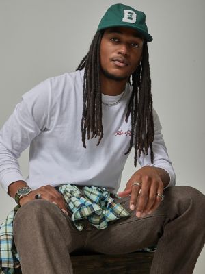 Lee® x The Brooklyn Circus® Long Sleeve Jersey Tee in White alternative view 2