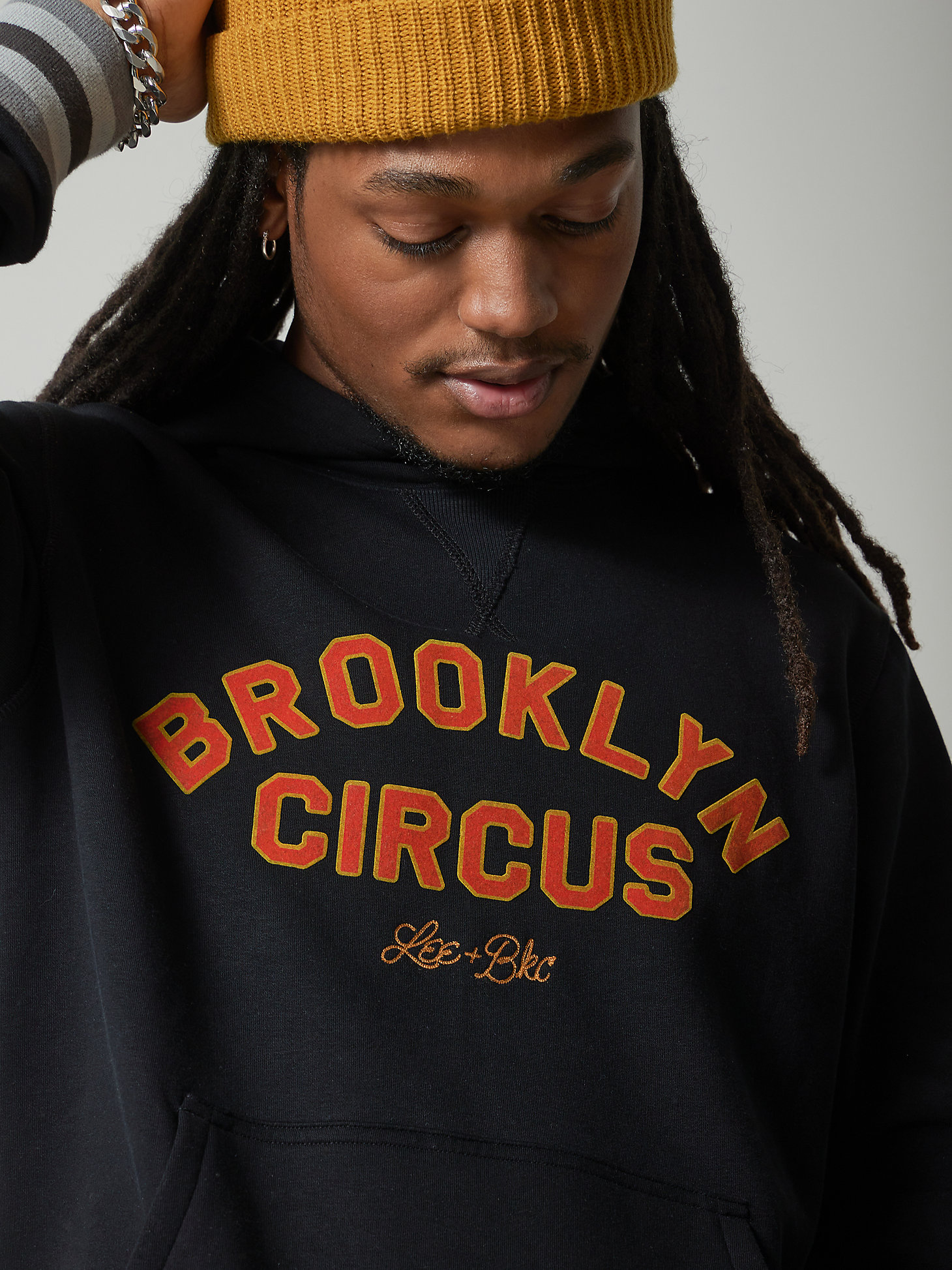 Lee® x The Brooklyn Circus® Long Sleeve Fleece Hoodie in Black alternative view 2