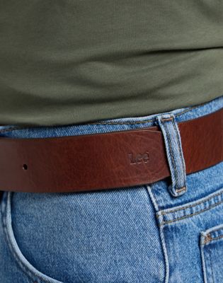 Lee Leather Belt in Dark Brown alternative view 2