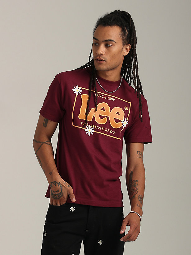 Lee® x The Hundreds® Flower Graphic Tee in Burgundy