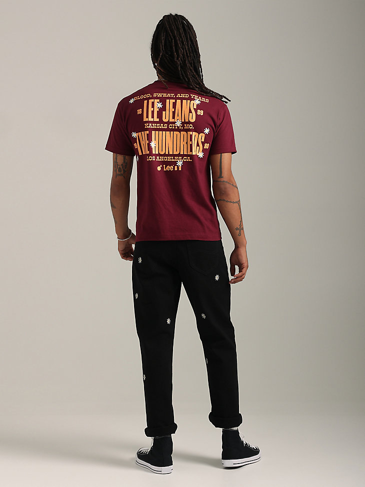 Lee® x The Hundreds® Flower Graphic Tee in Burgundy alternative view 2