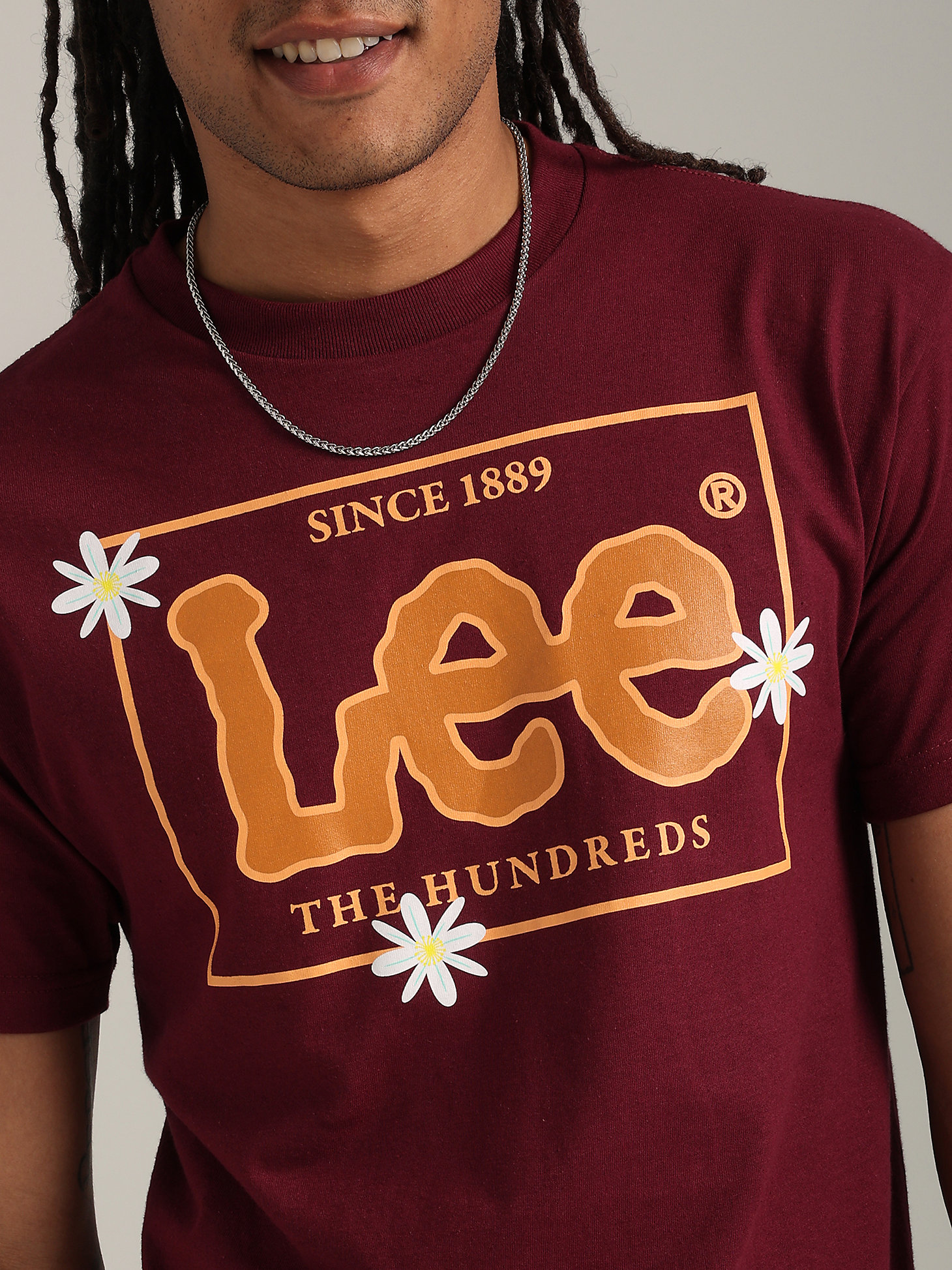 Lee® x The Hundreds® Flower Graphic Tee in Burgundy alternative view 5