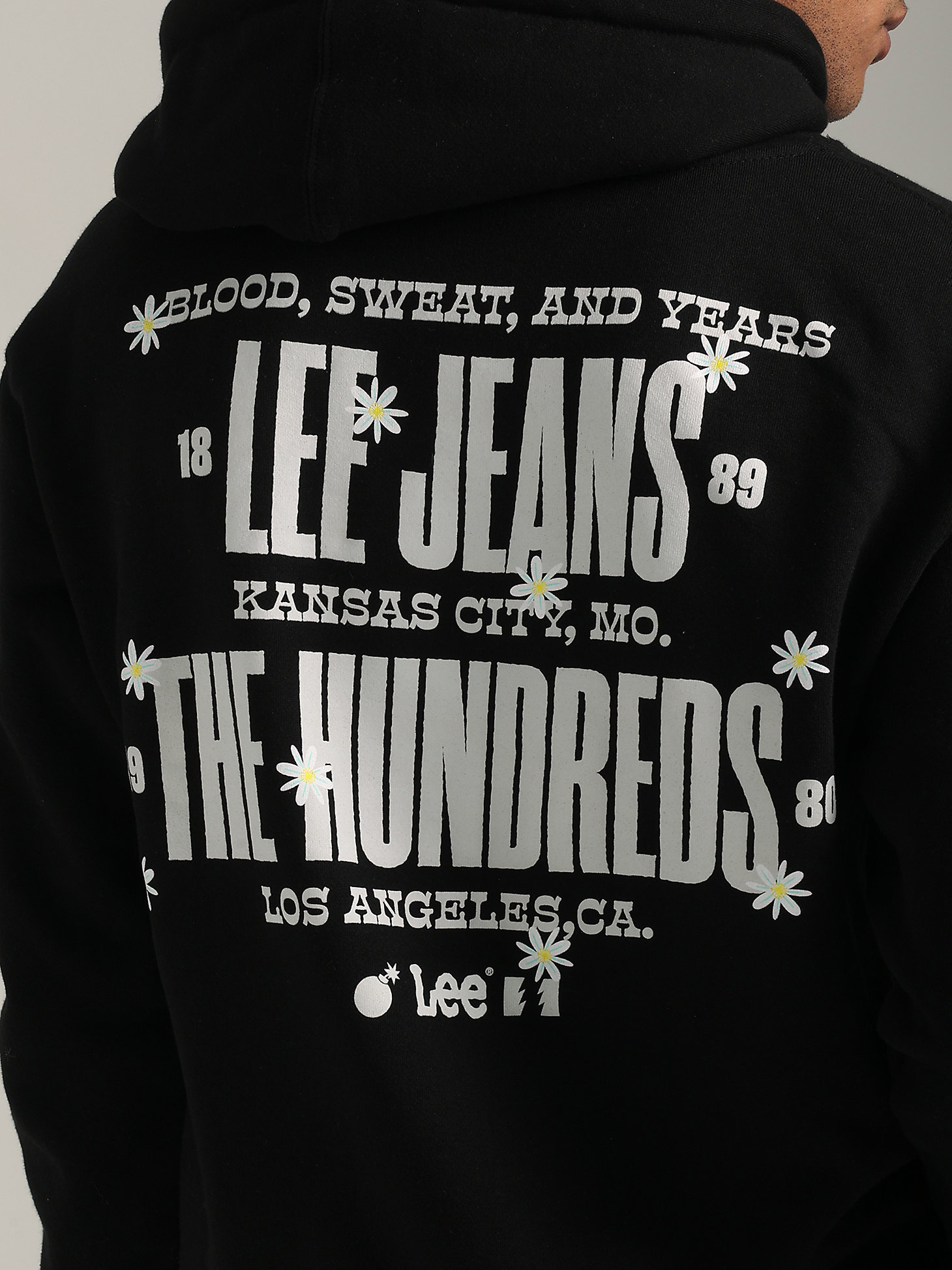 Lee® x The Hundreds® Flower Graphic Hoodie in Black alternative view 1