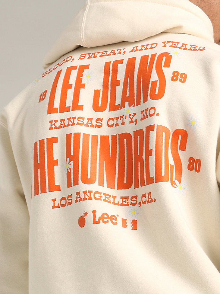 Lee® x The Hundreds® Flower Graphic Hoodie in Bone alternative view 3